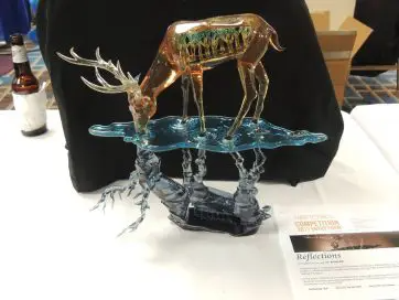 A 3D-printed sculpture of a deer